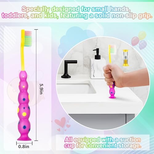 Cepillo de Dientes PRASBURR para Niños, Cepillo para Niños de 2 a 4 Años con Temporizador y Cabezas de Cepillo para 3-10 Años, Paquete de 4 - imagen 5