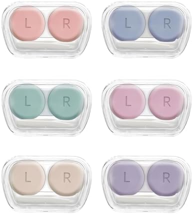 Estuche para Lentes de Contacto Vastsoon, Paquete de 6, Portátil con Solución y Aplicador para Uso Diario y Viajes - imagen 1
