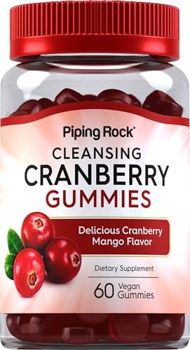 Gomitas de Arándano Piping Rock | 60 Unidades | Suplemento Limpiador para Mujeres y Hombres | Sabor Arándano Mango | Veganas, Sin OGM, Sin Gluten - imagen 1