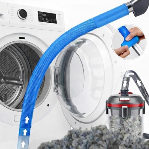 Kit de Limpieza de Ventilación para Secadora, Accesorio de Aspiradora de Pelusa de 2 Piezas con Conector Universal, Cepillo Flexible y Herramienta de - imagen 3