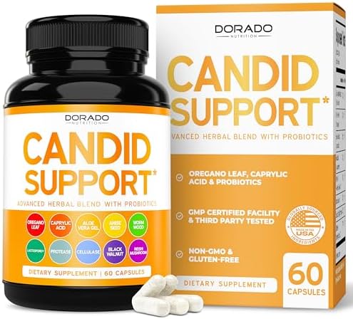 Suplemento Detox Candida Cleanse (60 cápsulas) Avanzado con Probióticos y Extractos Herbales 11 en 1, No GMO, Sin Gluten, Hecho en EE. UU. - imagen 1