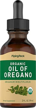 Piping Rock Aceite de Orégano Orgánico en Gotas Líquidas | 2 fl oz | con Aceite de Oliva Extra Virgen | Suplemento Herbal | Sin OGM, Sin Gluten - imagen 1