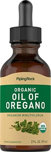 Piping Rock Aceite de Orégano Orgánico en Gotas Líquidas | 2 fl oz | con Aceite de Oliva Extra Virgen | Suplemento Herbal | Sin OGM, Sin Gluten - imagen 1