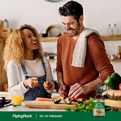 Piping Rock Aceite de Orégano Orgánico en Gotas Líquidas | 2 fl oz | con Aceite de Oliva Extra Virgen | Suplemento Herbal | Sin OGM, Sin Gluten - imagen 6