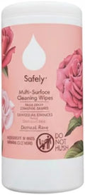Toallitas de Limpieza Multi-Superficies Safely, Aroma a Rosa Damasco, Limpiador Sin Blanqueador con Aceites Esenciales, Seguras para Todas las - imagen 1