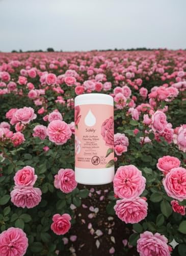 Toallitas de Limpieza Multi-Superficies Safely, Aroma a Rosa Damasco, Limpiador Sin Blanqueador con Aceites Esenciales, Seguras para Todas las - imagen 2