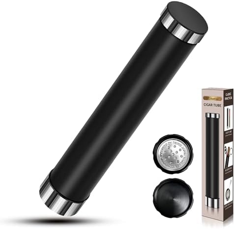 Tubo para Cigarros Wanbro con Humidor, A Prueba de Olores, Portátil, Estuche de Viaje con Humidificador, Regalo para Hombres (15 cm y 60 anillos) - imagen 1