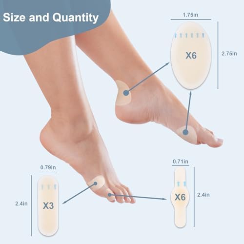 Vendaje Hidrocoloide BLHLA de 15 piezas para ampollas en pies y dedos, impermeable y con fuerte adherencia, ideal para prevención y recuperación. - imagen 2