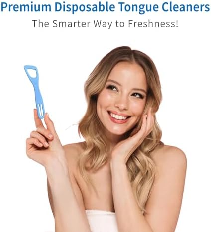 Limpiador de Lengua, Raspador Desechable de Plástico, 100 Piezas, Promueve Aliento Fresco, Incluye Palillo Seguro Retráctil - imagen 7