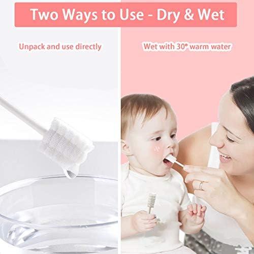 EASICUTI Set de 62 Piezas Limpiador de Lengua para Bebés, Cepillo de Dientes para Recién Nacidos, Cepillo Desechable y Stick de Limpieza Dental para - imagen 4