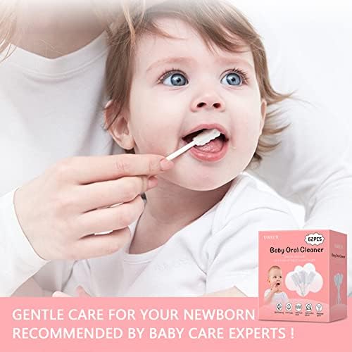 EASICUTI Set de 62 Piezas Limpiador de Lengua para Bebés, Cepillo de Dientes para Recién Nacidos, Cepillo Desechable y Stick de Limpieza Dental para - imagen 7