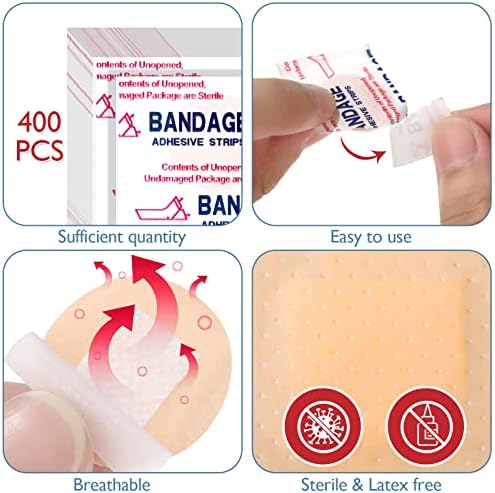 Sosation 400 Pzs de Curitas Adhesivas Redondas de Tela Flexible 0.87 Pulgadas de Diámetro con Almohadilla Sin Pegamento - imagen 3