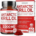 Suplemento de Aceite de Kril Antártico (2000mg por porción, 60 cápsulas blandas) - Omega 3 con EPA, DHA y Astaxantina - Fosfolípidos Premium para - imagen 1