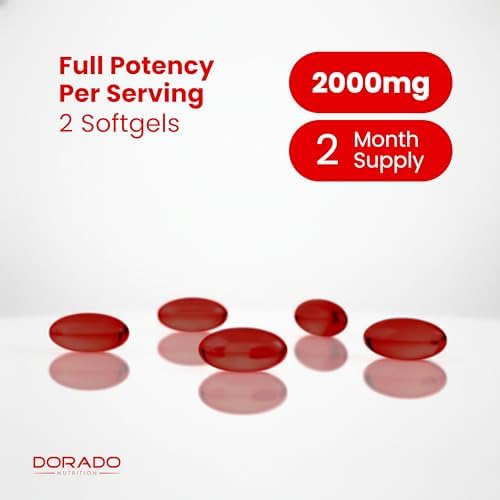 Suplemento de Aceite de Kril Antártico (2000mg por porción, 60 cápsulas blandas) - Omega 3 con EPA, DHA y Astaxantina - Fosfolípidos Premium para - imagen 8
