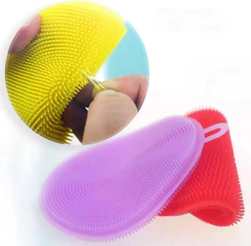 Esponjas de Silicón para Fregar, 12 Piezas, Cepillos de Cocina Reutilizables, Grado Alimenticio, Libres de BPA, Lavables en Lavavajillas. - imagen 5