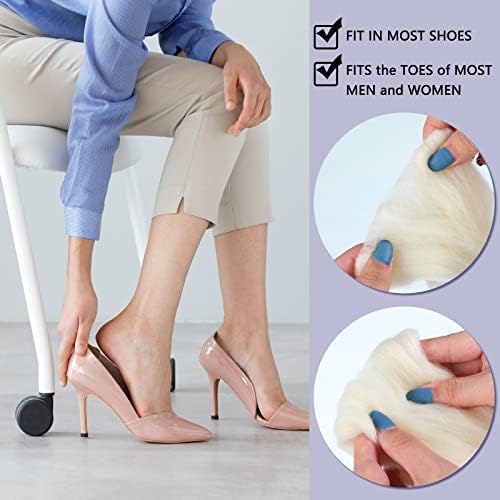 Lana de Cordero Tegeme para Dedos 1.76 Oz/50g - Separadores de Dedos Suaves, Almohadillas para Prevención de Ampollas y Juanetes, Protección para Pies - imagen 4