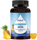 Gomitas de Citrato de Magnesio y Potasio Biobor, Suplemento de Magnesio con Vitamina D3 y B6, Equilibrio de Electrolitos y Relajación Muscular (60 - imagen 1