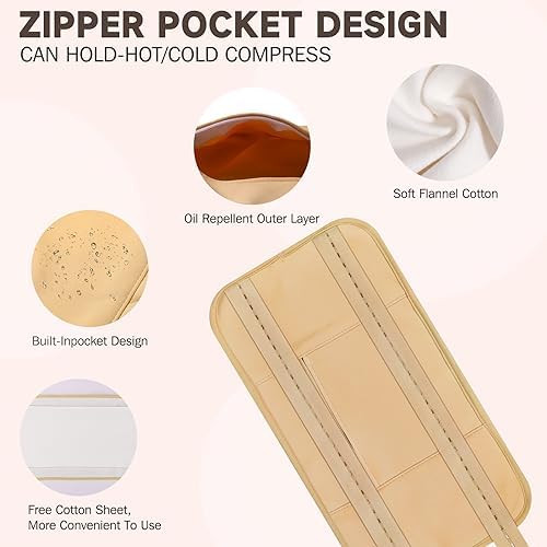 Paquete de 3 Piezas de Funda de Aceite de Ricino, Reutilizable y Orgánico para Desintoxicación del Hígado, Insomnio, Estreñimiento e Inflamación, Con - imagen 7