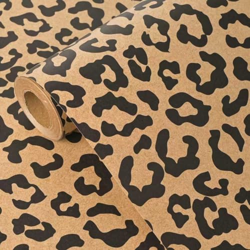 Papel de Regalo Dlyrroba Kraft con Diseño de Leopardo - Envoltura para Cumpleaños, Baby Shower, Bridal Shower y Fiestas - 17 Pulgadas x 16.5 Pies - imagen 7