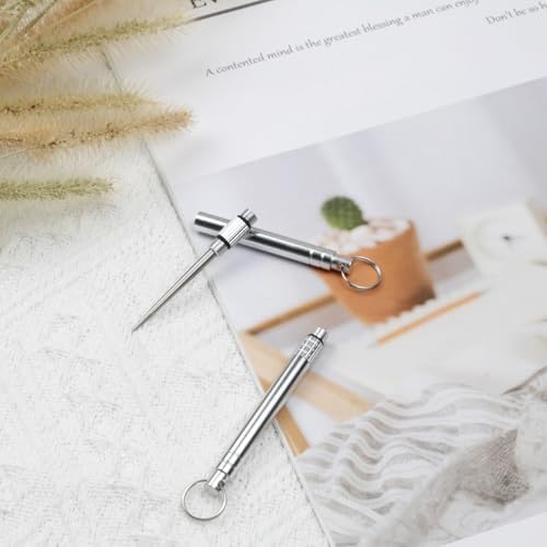 Juego de 2 Palillos de Titanio Portátiles con Soporte de Acero Inoxidable – Palillos Metálicos Reutilizables para Uso en Casa y al Aire Libre - imagen 7