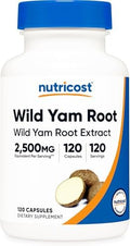 Nutricost Raíz de Ñame Silvestre 120 Cápsulas - Suplemento Vegano, Sin Gluten y Sin OGM, 120 Porciones por Botella - imagen 1
