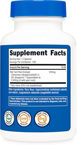Nutricost Raíz de Ñame Silvestre 120 Cápsulas - Suplemento Vegano, Sin Gluten y Sin OGM, 120 Porciones por Botella - imagen 5