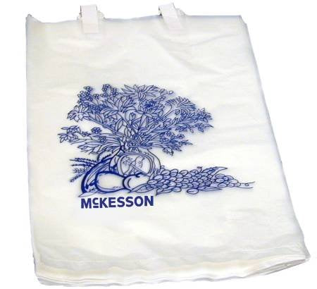Bolsas de Cama McKesson - Polietileno, Estampado Floral Azul y Blanco, Abiertas, Desechables - 0.5 mil, 7 in x 11.5 in, 100 Piezas, 1 Paquete - imagen 1