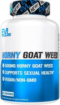 EVL Horny Goat Weed para Hombres - Suplemento Energizante para el Rendimiento, Tamaño y Resistencia con Extracto de Horny Goat Weed - Potenciador de - imagen 1