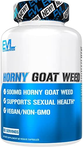 EVL Horny Goat Weed para Hombres - Suplemento Energizante para el Rendimiento, Tamaño y Resistencia con Extracto de Horny Goat Weed - Potenciador de - imagen 1