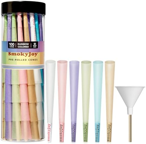 Conos de Papel para Fumar King Size - Paquete de 100 Conos Coloridos con Filtros y Tubos de Empaque Incluidos - imagen 1