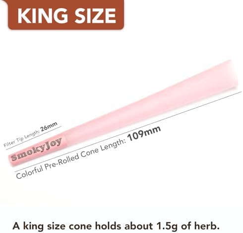 Conos de Papel para Fumar King Size - Paquete de 100 Conos Coloridos con Filtros y Tubos de Empaque Incluidos - imagen 7