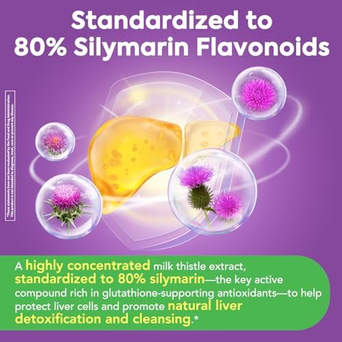 Surebounty Cardo Mariano, 300 mg, Extracto Concentrado de Semilla con 80% Silymarina, Detox para Hígado, 90 Cápsulas Veganas, Toma Diaria - imagen 2