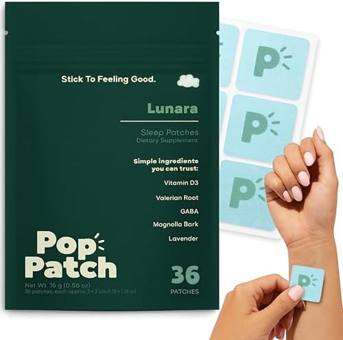 Parches para Dormir Pop Patch, Extra Fuerte para Insomnio (36 Parches) | Fáciles de Aplicar, Parches Naturales sin Melatonina con Raíz de Valeriana, - imagen 1