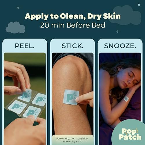 Parches para Dormir Pop Patch, Extra Fuerte para Insomnio (36 Parches) | Fáciles de Aplicar, Parches Naturales sin Melatonina con Raíz de Valeriana, - imagen 3