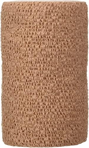 Venda de 5 Paquetes de 3M Coban Vendaje Autoadherente - Color Beige, 4 Pulgadas x 5 Yardas, Elástico - imagen 1