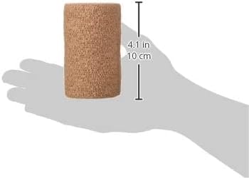Venda de 5 Paquetes de 3M Coban Vendaje Autoadherente - Color Beige, 4 Pulgadas x 5 Yardas, Elástico - imagen 2