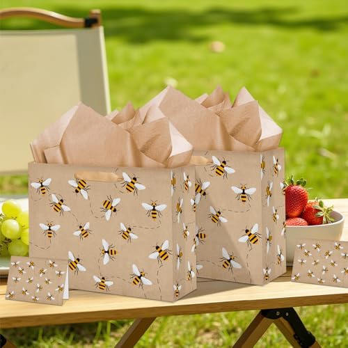 Bolsa de Regalo LUUFILx para Niños y Niñas, Fiesta de Abejas, Favors con Papel de Regalo, Tarjeta y Dulces para Baby Shower y Cumpleaños - imagen 4