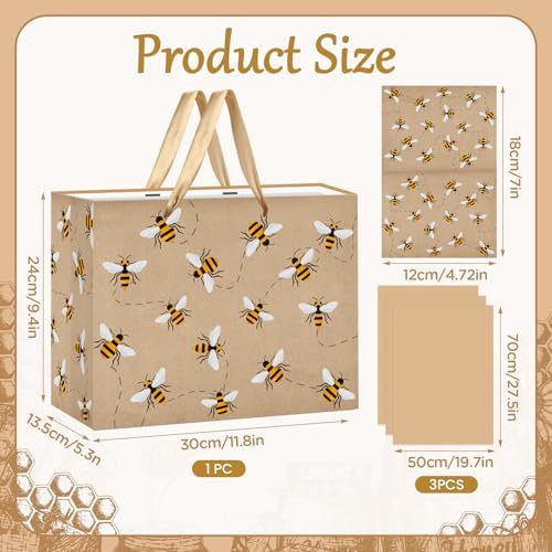 Bolsa de Regalo LUUFILx para Niños y Niñas, Fiesta de Abejas, Favors con Papel de Regalo, Tarjeta y Dulces para Baby Shower y Cumpleaños - imagen 6