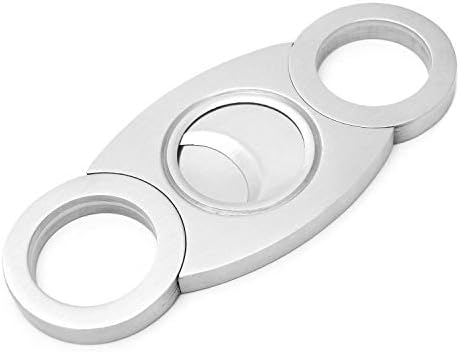 Cortador de Cigarros de Acero Inoxidable Mrs. Brog con Protector Trasero - Puntas Redondas y Cuerpo - Estuche de Cuero - Doble Cuchilla Guillotina - imagen 7
