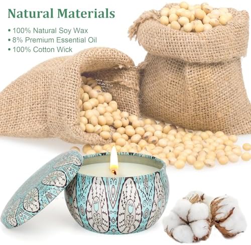 Juego de 4 Velas Aromáticas para Regalo a Mujeres - Velas de Cera de Soja, hasta 90 Horas de Fragancia para Navidad, Cumpleaños, Día de las Madres y - imagen 3