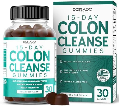 Gomitas de Limpieza Intestinal Colon Cleanse de 15 Días (30 gomitas) - Probiótico Vegano, No GMO, Alivio Suave para la Inflamación Estomacal - Hecho - imagen 1