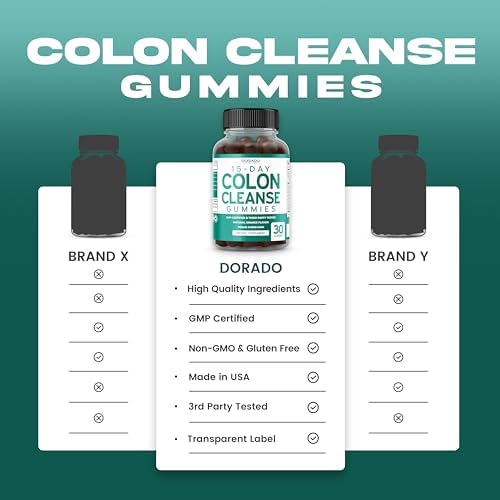 Gomitas de Limpieza Intestinal Colon Cleanse de 15 Días (30 gomitas) - Probiótico Vegano, No GMO, Alivio Suave para la Inflamación Estomacal - Hecho - imagen 4