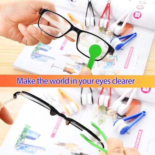 Juego de 3 Piezas de Cepillo Suave para Limpiar Gafas de Sol y Espejuelos - Mini Microfibra Portátil con Clip Limpiador - imagen 4