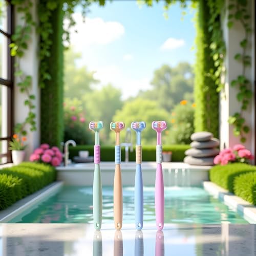 Cepillo de Dientes Suave de Tres Lados en 2 Piezas, Diseño Efectivo para Limpiar Profundamente Dientes y Encías, Ideal para Adultos y Niños - imagen 5