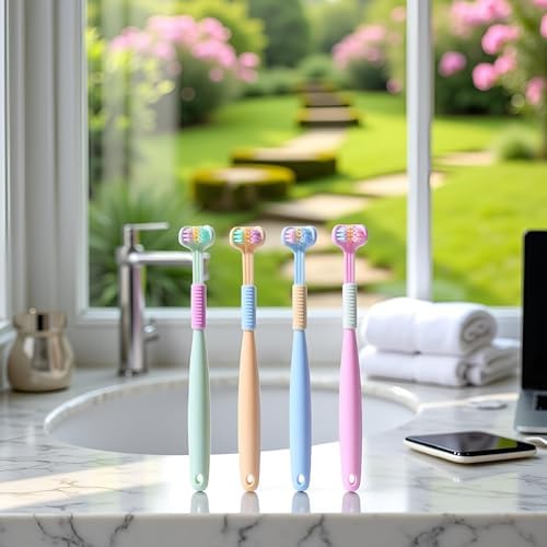 Cepillo de Dientes Suave de Tres Lados en 2 Piezas, Diseño Efectivo para Limpiar Profundamente Dientes y Encías, Ideal para Adultos y Niños - imagen 8