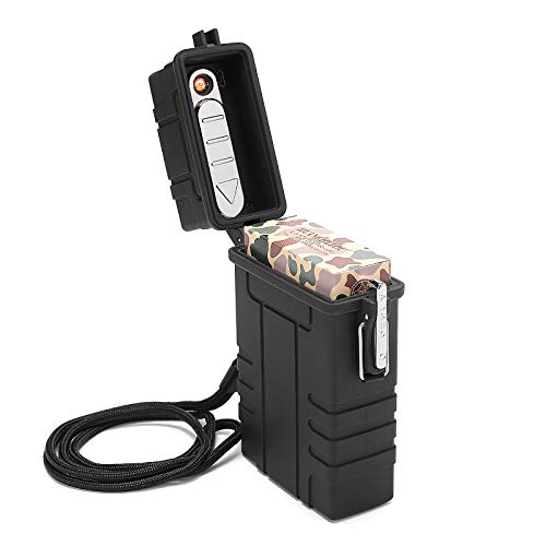 Estuche Impermeable para Cigarrillos YUSUD, Porta Cigarrillos con Encendedor, Capacidad para 20 Cigarrillos de 84mm, Accesorios de Viaje y Camping - imagen 1