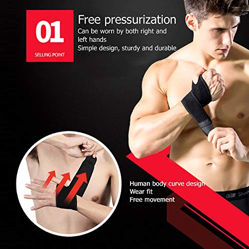 Férula para Muñeca HAOKAISEN para Quiste Ganglionar, Artritis y Síndrome del Túnel Carpiano, Soporte Deportivo Transpirable, Unisex (Negro) - imagen 2