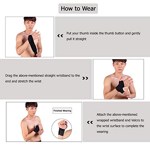Férula para Muñeca HAOKAISEN para Quiste Ganglionar, Artritis y Síndrome del Túnel Carpiano, Soporte Deportivo Transpirable, Unisex (Negro) - imagen 4