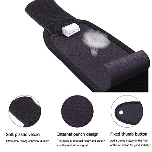 Férula para Muñeca HAOKAISEN para Quiste Ganglionar, Artritis y Síndrome del Túnel Carpiano, Soporte Deportivo Transpirable, Unisex (Negro) - imagen 5