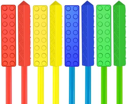 Toppers de Lápiz Masticables para Enfoque y Alivio de Ansiedad, Herramienta Sensorial de Silicona para Niños y Adultos, Chews BPA-Free para Aula y - imagen 1